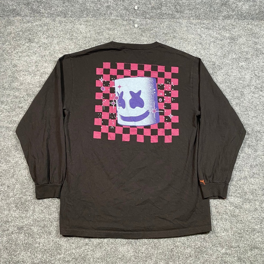 Marshmello Mens Long Sleeve Graphic T-Shirt‎ Black EDM DJ Merch Size Large